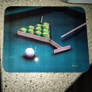 New Tempered Glass Billiards Martini Olive Serving/Cuttin…